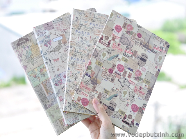 Sổ ghi chép gáy giấy vàng lenwa A5 S0364 420g