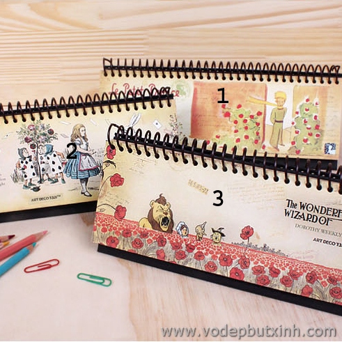 Sổ kế hoạch để bàn  giấy nâu Art Deco7321 S0396 265g.