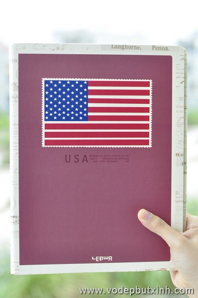 Sổ cờ Pháp, Canada, UK, USA càng cua A5 S0340 700g.