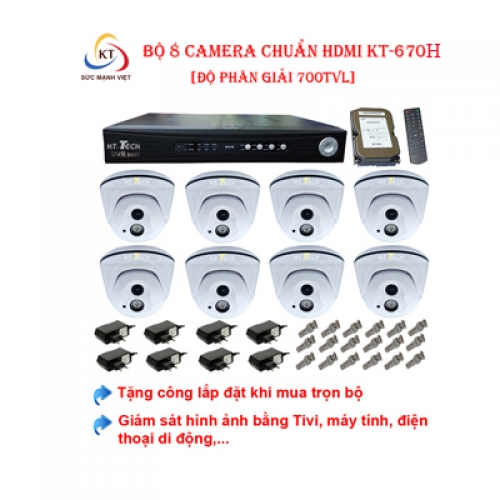 BỘ CAMERA KT-670H (700TVL)