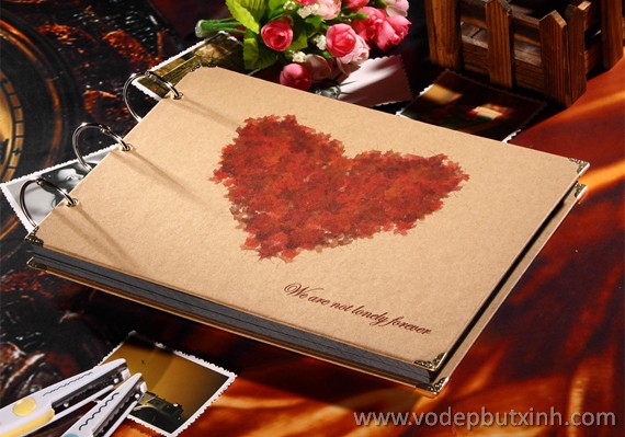 Album ảnh DIY trái tim We are not longely forever K1013 550g.