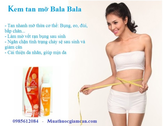 Kem tan mỡ Bụng Bala Bala chính hãng giá tốt nhất 169k