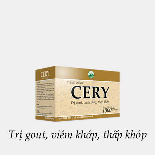 Trà thảo dược Cery trị Gout, đau khớp, huyết áp cao