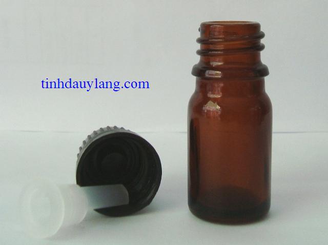 Chai đựng tinh dầu, mỹ phẩm thủy tinh nâu 5ml