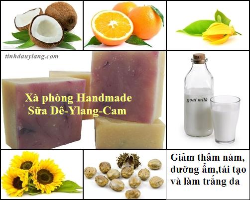 Xà phòng handmade Ylang - Cam ngọt - Dữa dê 