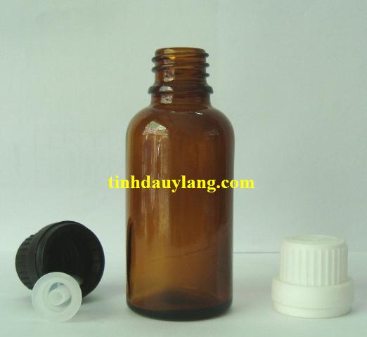 Vỏ chai đựng tinh dầu thủy tinh nâu 30ml