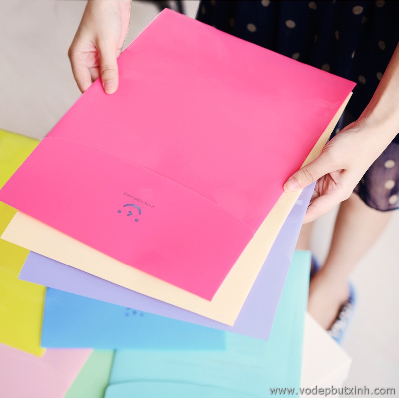 Cặp file 1 ngăn đứng mặt cười A4 Your Smile K0891 10g.