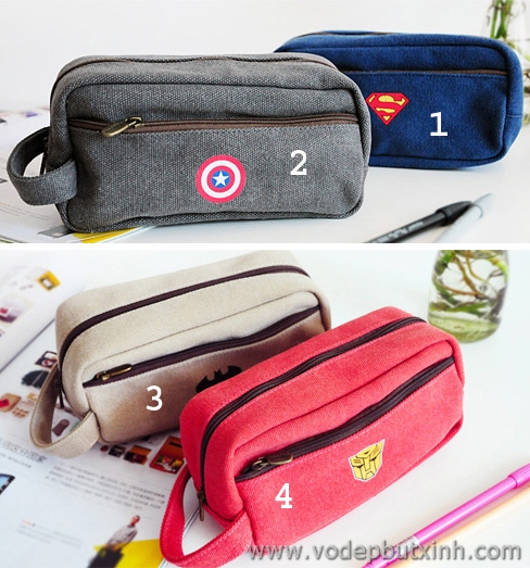 Túi đựng bút vải thô quai đeo Hero K0892 90g.