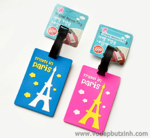 Thẻ hành lý Name Tag Travel In Paris K0806 40g.