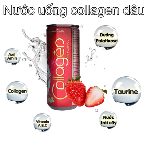 Nước uống collagen dâu