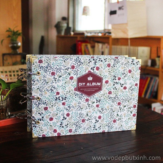 Album ảnh DIY họa tiết hoa lê K1033 550g.