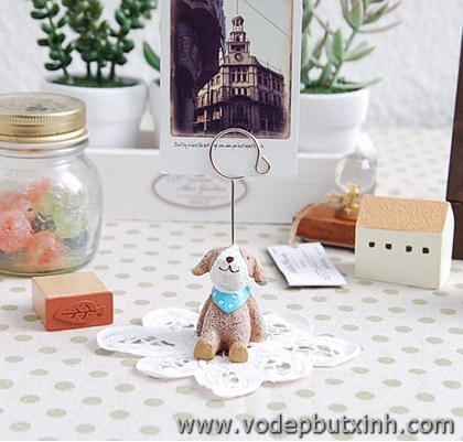 Kẹp ảnh đồ trang trí để bàn Zakka hình con vật K0878 70g.