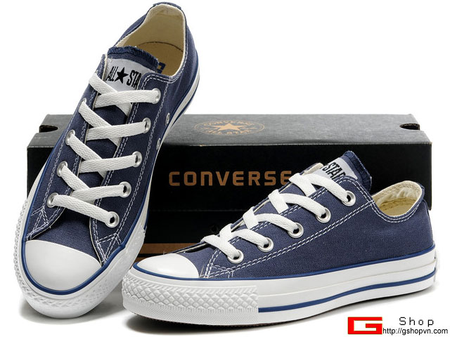 Giày Converse Vải Xanh Navy cổ thấp