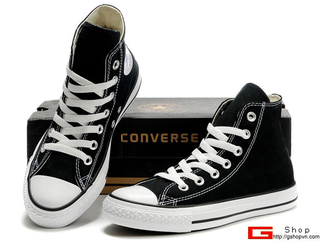 Giày Converse Vải Đen cổ cao