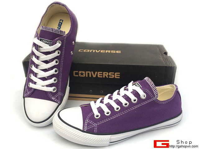 Giày Converse Vải Tím cổ thấp