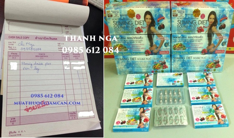 Thuốc giảm cân SLIMMING DIET Double Plus Thái Lan rẻ nhất 120k/vỉ: chính hãng 100% 0985612084