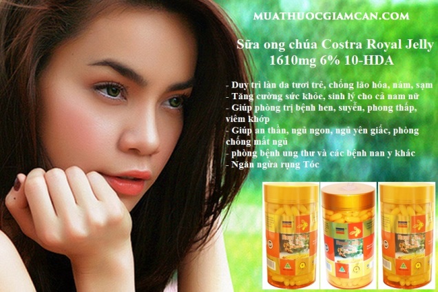 Sữa ong chúa Costar Royal Jelly 1610mg Úc 10-HDA rẻ nhất 839k: chính hãng 100%