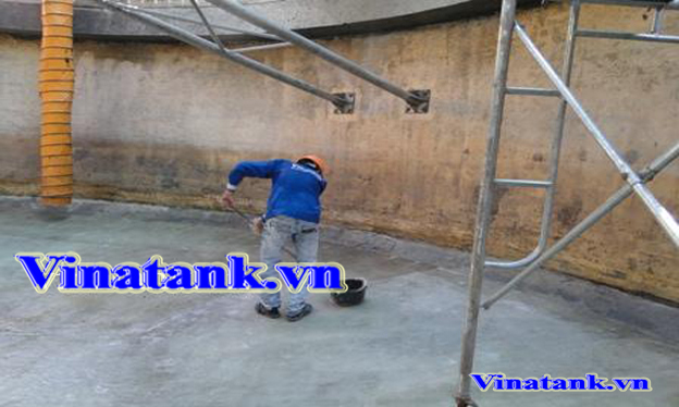 Bọc phủ FRP bồn chứa nước thải, Vinatank