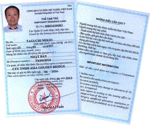Làm Thẻ Tạm Trú 1-3năm cho Việt kiều- Người nước ngoài