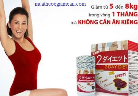 Thuốc giảm cân 2 Day Diet-Nhật Bản rẻ nhất 250k, chính hãng 100%, hộp 60 viên