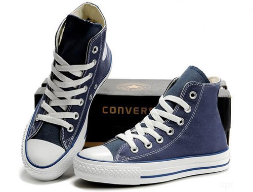 Giày Converse Vải Xanh Navy cổ cao