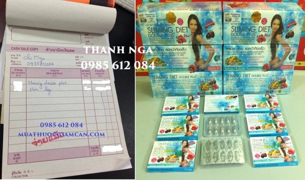 Thuốc giảm cân Slimming Diet Double Plus Thái Lan chính hãng 100%, giá rẻ nhất 120k/vỉ​