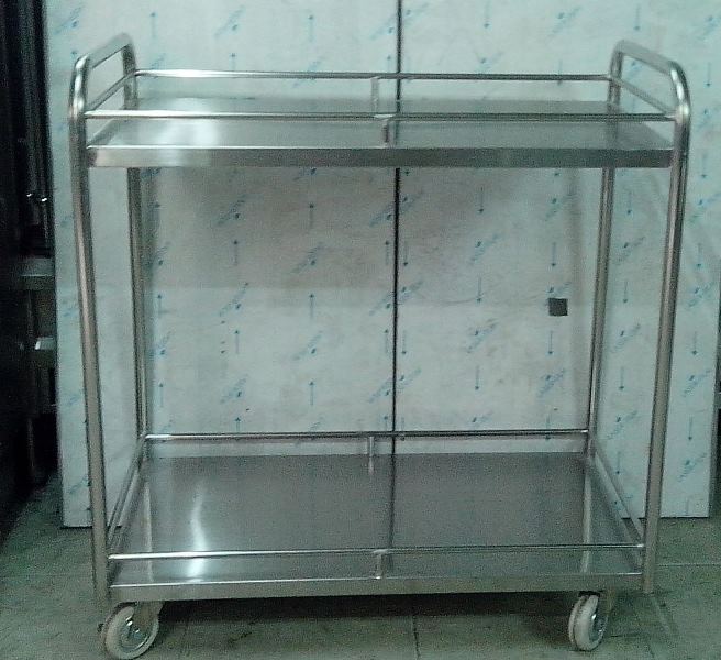 Xe đẩy 2 tầng inox.