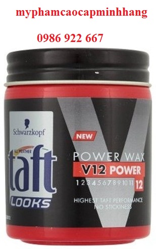 Sáp vuốt tóc Taft V12 Power 85ml,