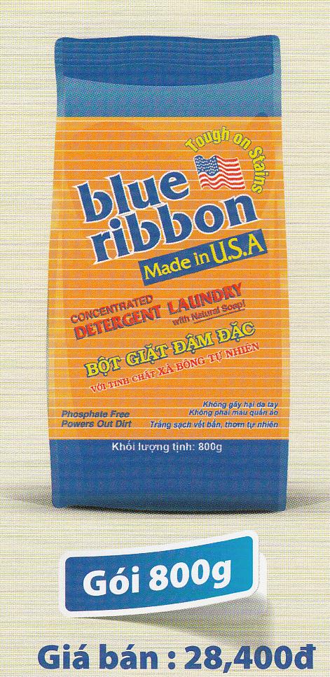 Bột giặt đậm đặc Blue Ribbon 800gr