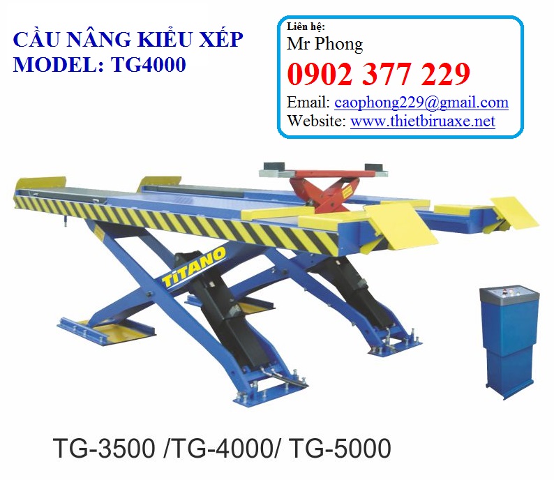  CẦU NÂNG KIỂU XẾP DÙNG KIỂM TRA GÓC ĐẶT BÁNH XE