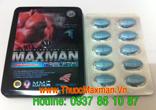  Thuốc cường dương loại thảo dược Maxman 3800mg (10 viên)