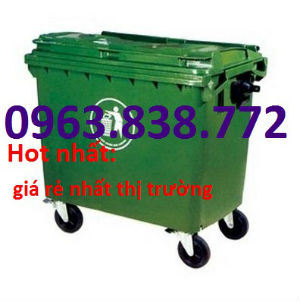 THÙNG RÁC 660L NHỰA HDPE