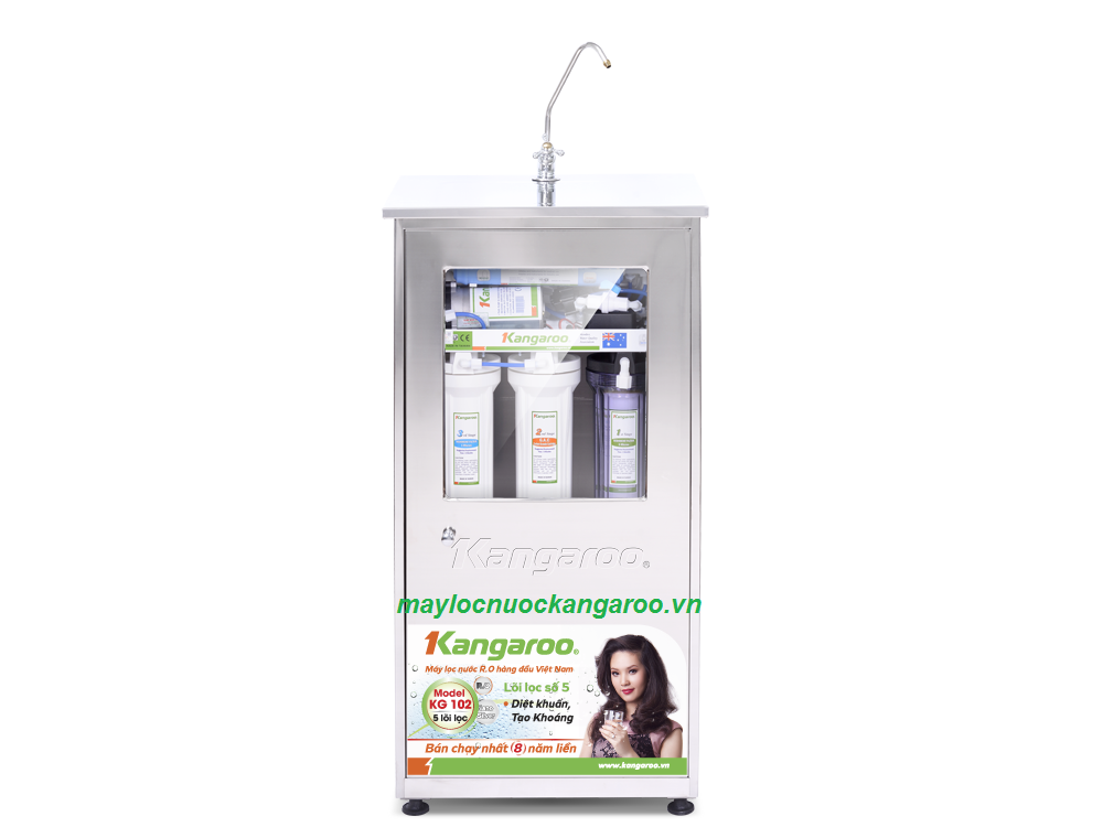 Máy lọc nước kangaroo KG102UV có tủ 6 lõi có đèn UV