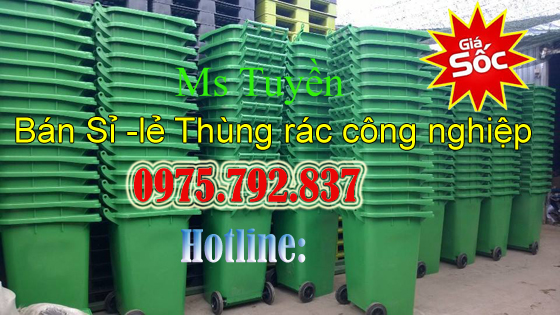 Bán Thùng rác 240 lít, xanh, cam, giá rẻ (0975 792 837)
