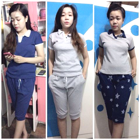 2 bộ mặc nhà chất cotton co giãn