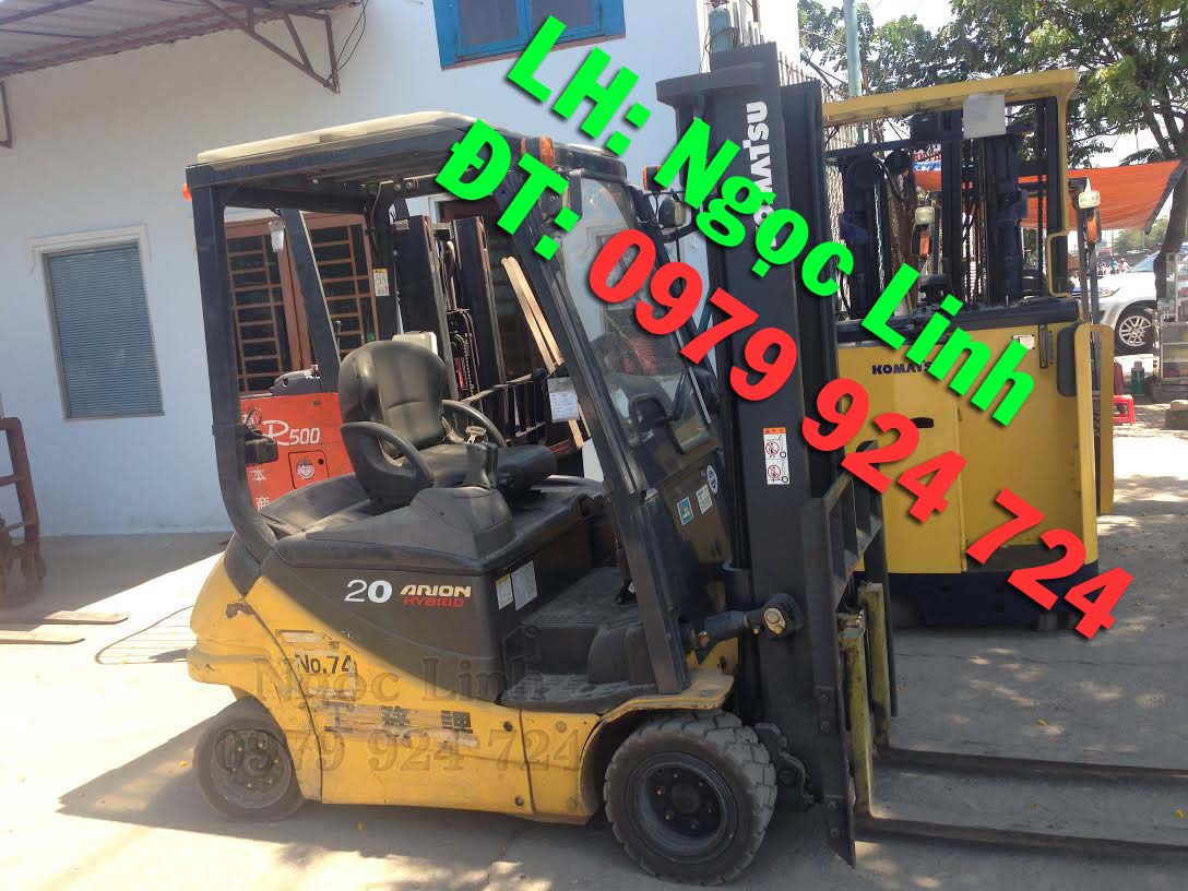 Xe nâng điện ngồi lái cũ (qua sử dụng) 2 tấn Komatsu FB20AHB-12 giá rẻ LH: 0979 924 724