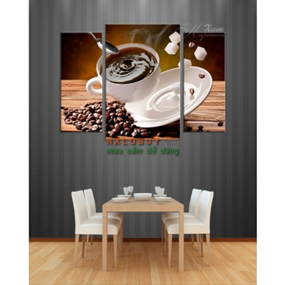 Tranh bộ trang trí quán Coffe DH792A (kích thước 95x70cm)   