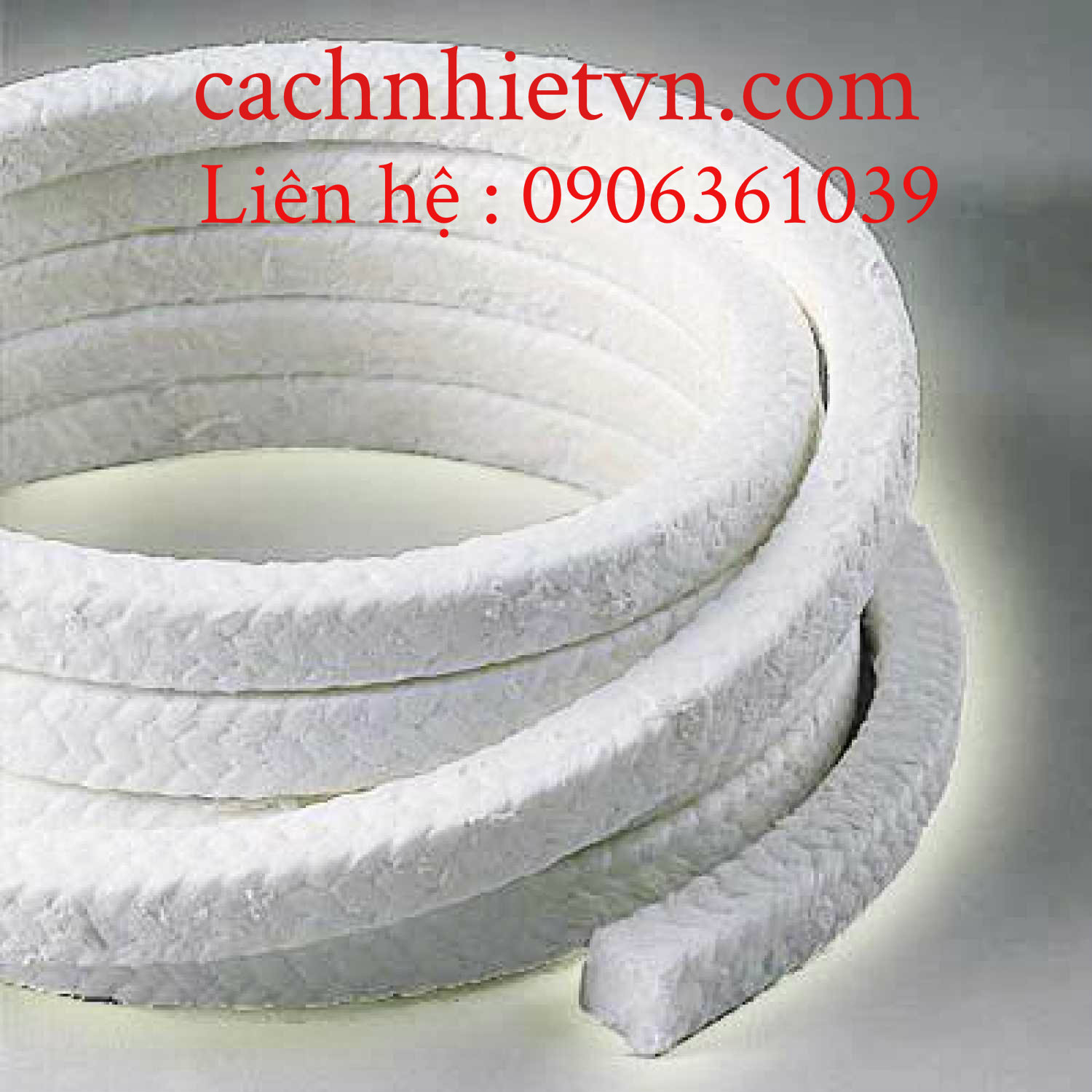 DÂY TẾT CHÈN TEFLON ( RON) MÀU TRẮNG VUÔNG