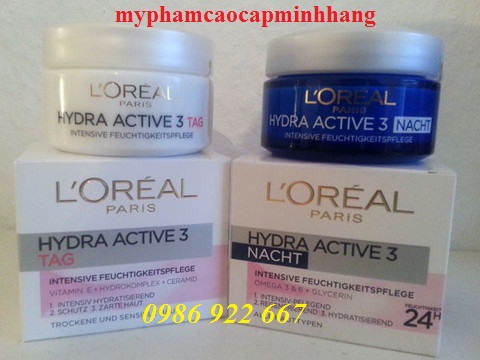 Kem Dưỡng Da Loreal Hydra Active 3 (Ngày và Đêm)