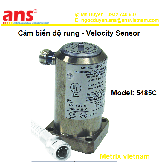 Cảm biến độ rung- Metrix vietnam- Velocity Sensor - Metrix vietnam-5485C-007-010 