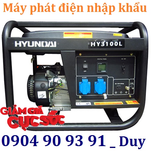 Máy phát điện xăng Hàn Quốc Hyundai HY 3100L