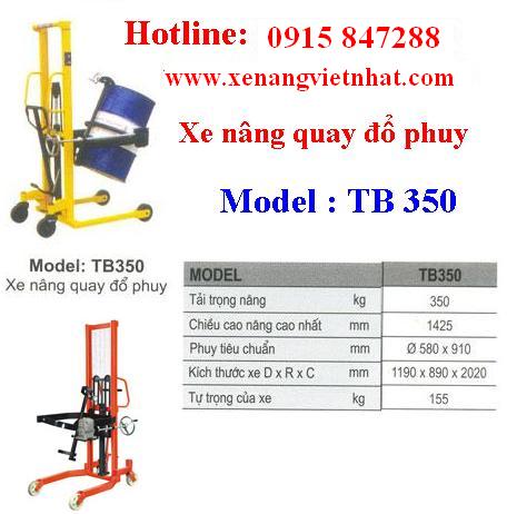 Xe nâng quay đổ phuy.TB350