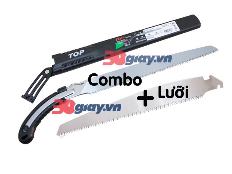 Combo cưa cành cán nhựa đen 350mm TP112 TOP