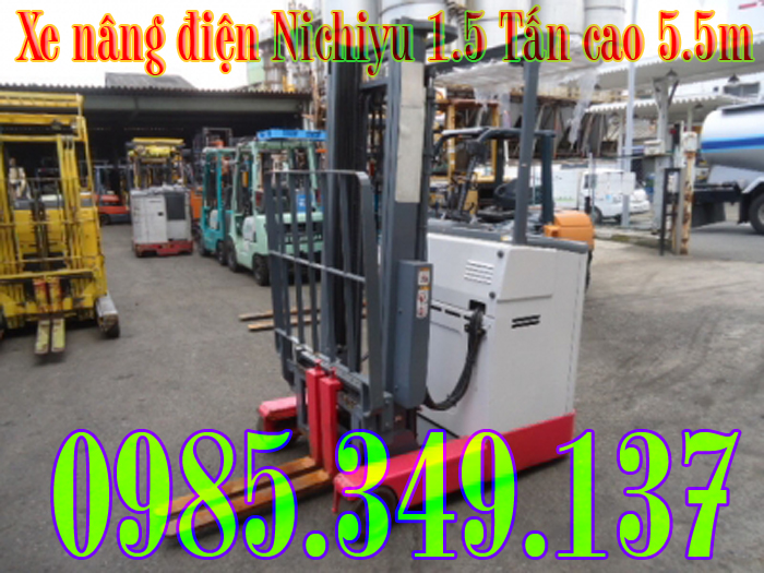 Xe nâng điện cũ Nichiyu 1.5 tấn cao 5.5m, Xe nâng động cơ cũ