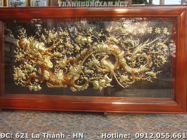 Tranh Đồng Mai Hóa Rồng