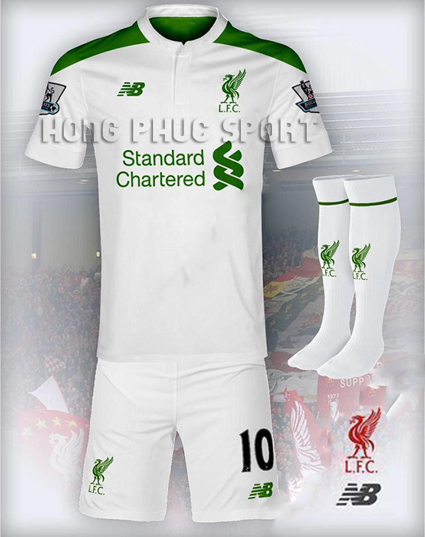   Áo bóng đá fan liverpool 2015-2016 màu trắng phối xanh