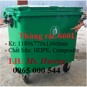 Thùng rác công nghiệp 660 lít