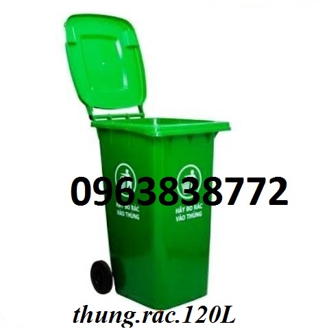 Thùng rác 120L, thùng rác composite, thùng rác 120L nhựa HDPE.