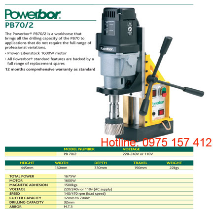 Máy khoan từ Powerbor PB70/2