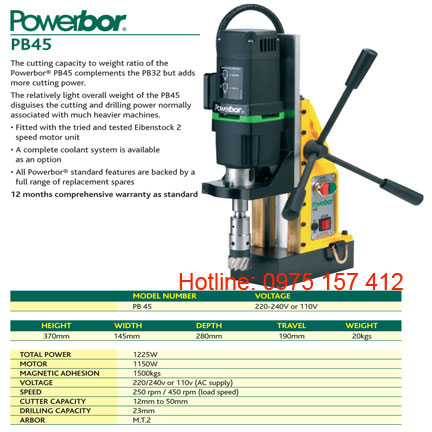 Máy khoan từ Powerbor PB45